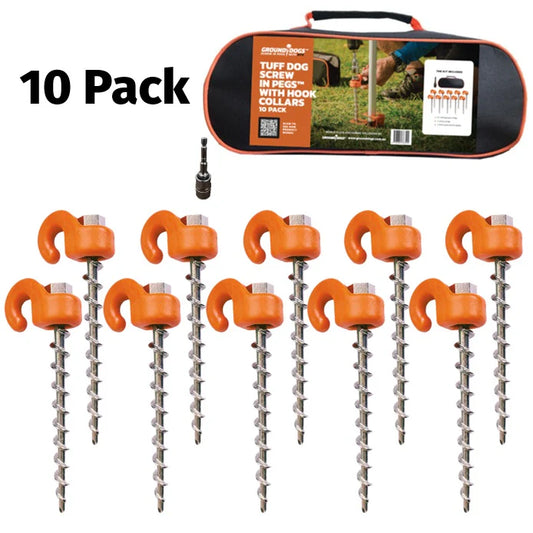 Tuff Dog Screw in Peg W/Collar - 10 Pack